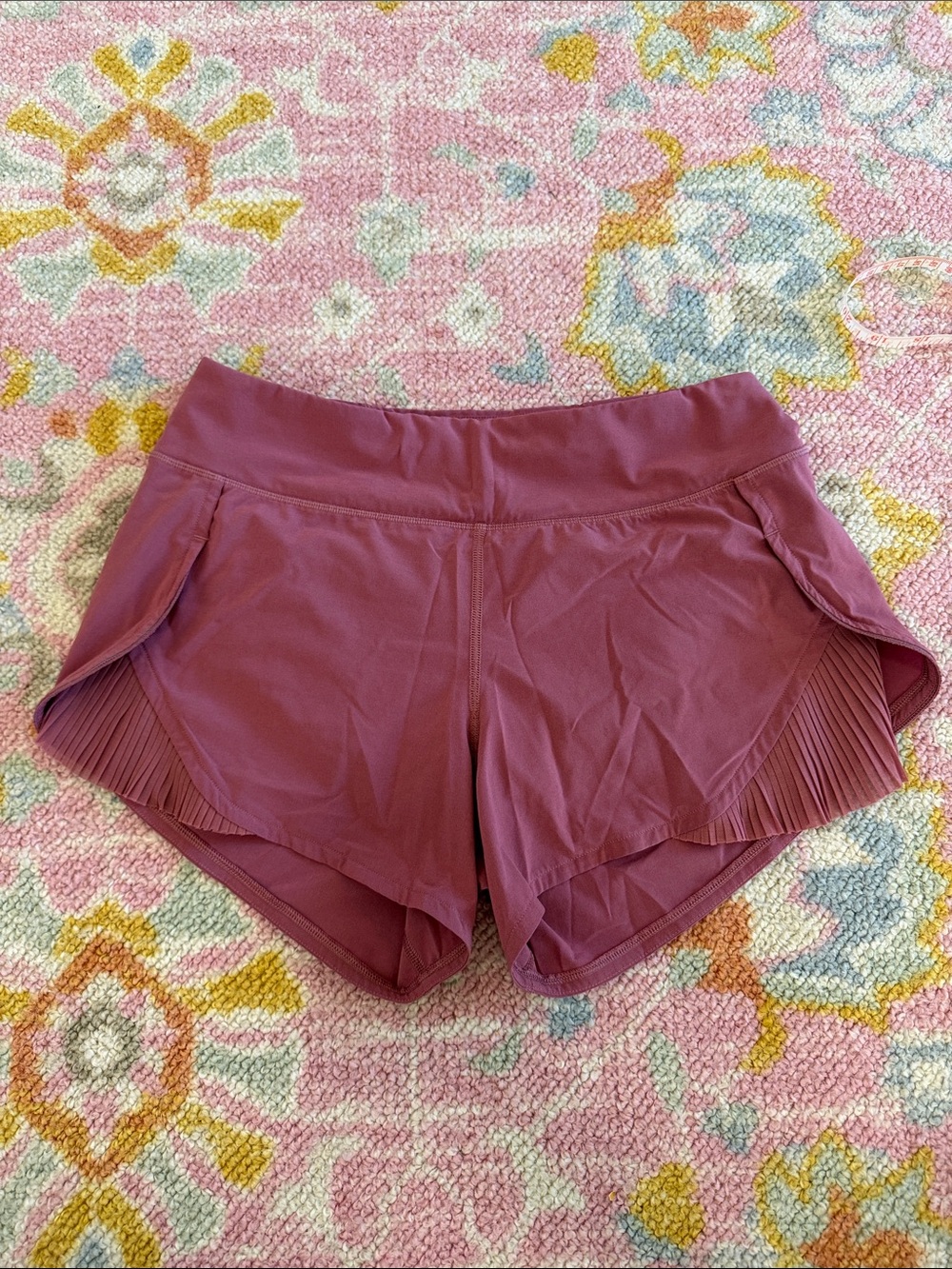 lululemon athletica Pleated Side Running Shorts in Mauve